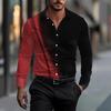 Men's Color Block Stretch Business Casual Long-Sleeved Shirt