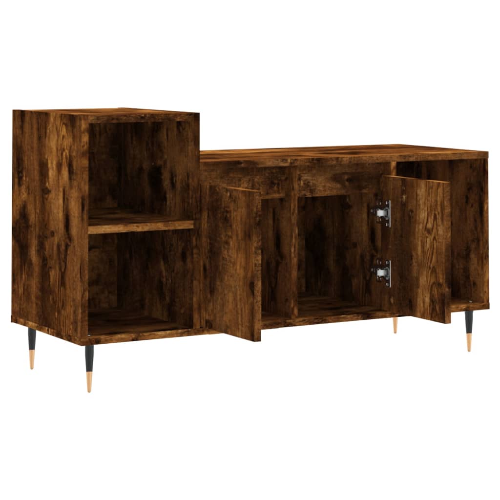 Vidaxl TV Cabinet, Smoked Oak, 100X35X55 Cm
