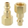 2pcs 1/4 NPT Air Line Hose Compressor Connectors 41mm Length Brass Female Quick Release Fitting Air Compressor Accessories