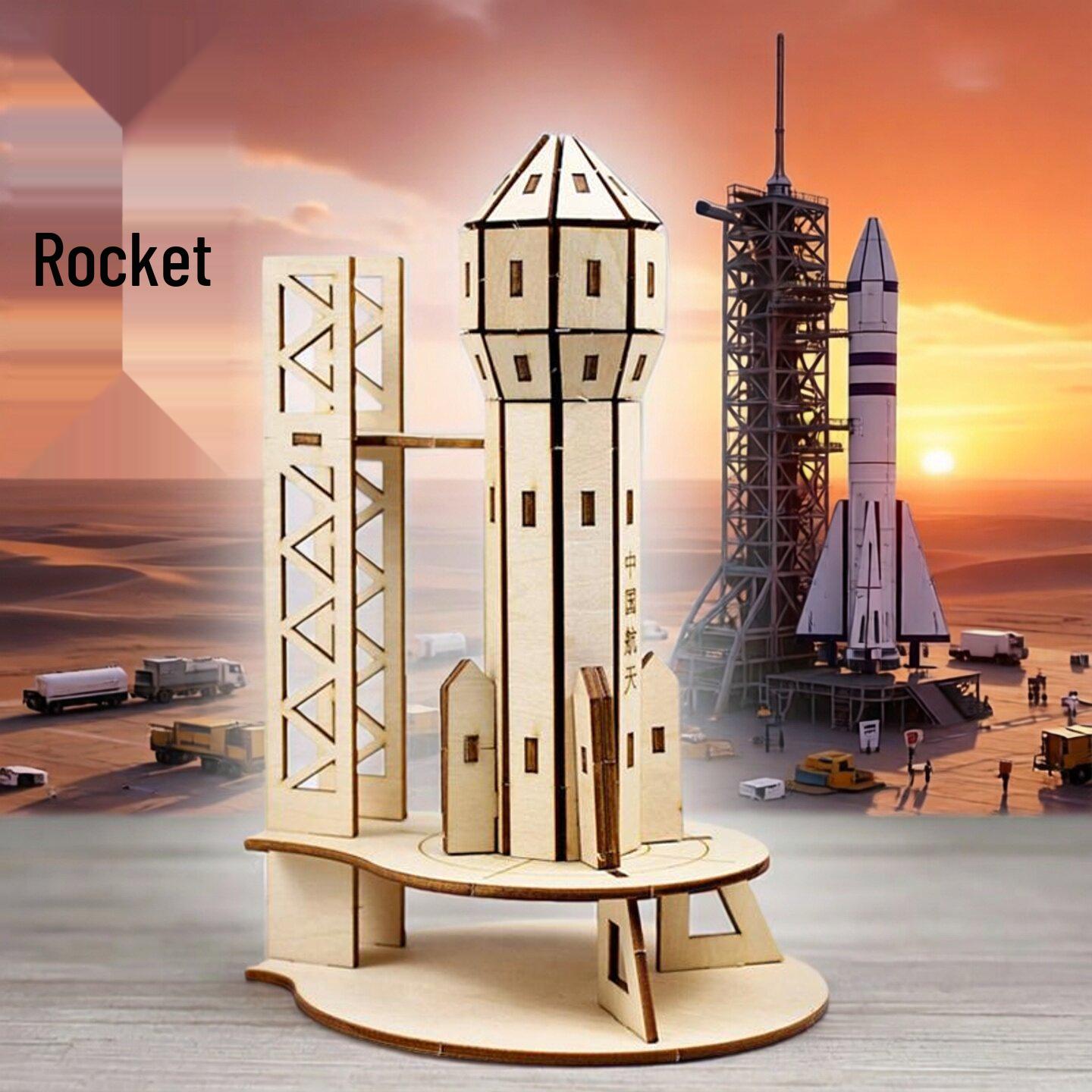 Aerospace Model Rocket Kit: Handmade Educational Science Experiment Fun Pack