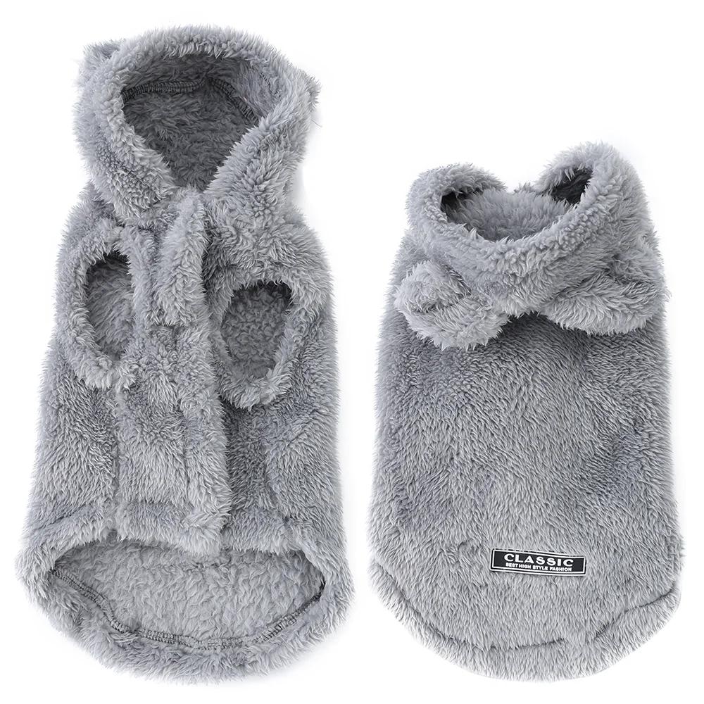 Caldo Cappotto di Peluche per Cane con Orecchie da Coniglio Autunno Inverno Abbigliamento per Animali Domestici per Cani Piccoli Medi Cucciolo Chihuahua Gatto Costume Carino Morbido