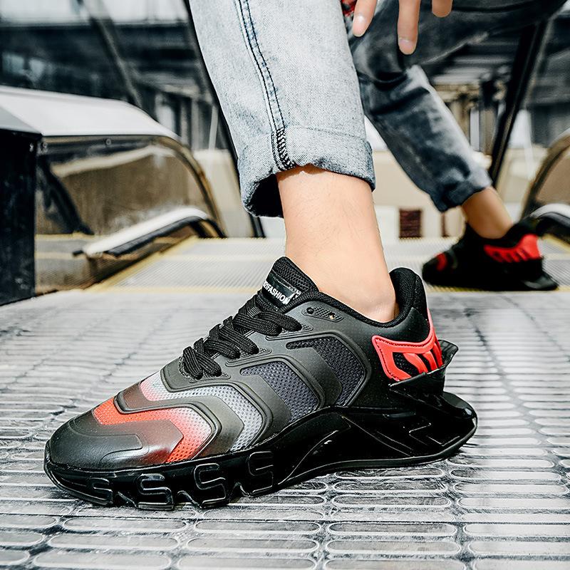 Sommer trendige Schuhe Klinge Farbabstimmung bunt große Größe 45 coole Raupe lässig Sport atmungsaktives Mesh Herrenschuhe