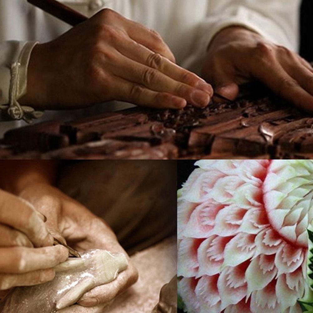 12Pcs/set Craft 12 Piece Olive Kernel Carving Set Creative DIY Hand Carving Tools  Woodworkers