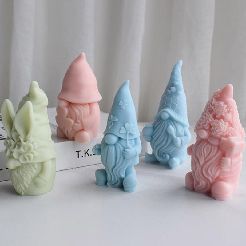 Vánoční trpaslík silikonová forma DIY epoxidová pryskyřice forma stolní ozdoba forma nástroj na výrobu vonné svíčky sádry snadno se čistí