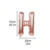 13Pcs/Set Birthday Balloon Rose Gold Color Foil Letter Balloons Set Happy Birthday Decoration Kids Party Supplies
