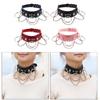 Leather Choker Gothic Punk Necklace, Cord Collar