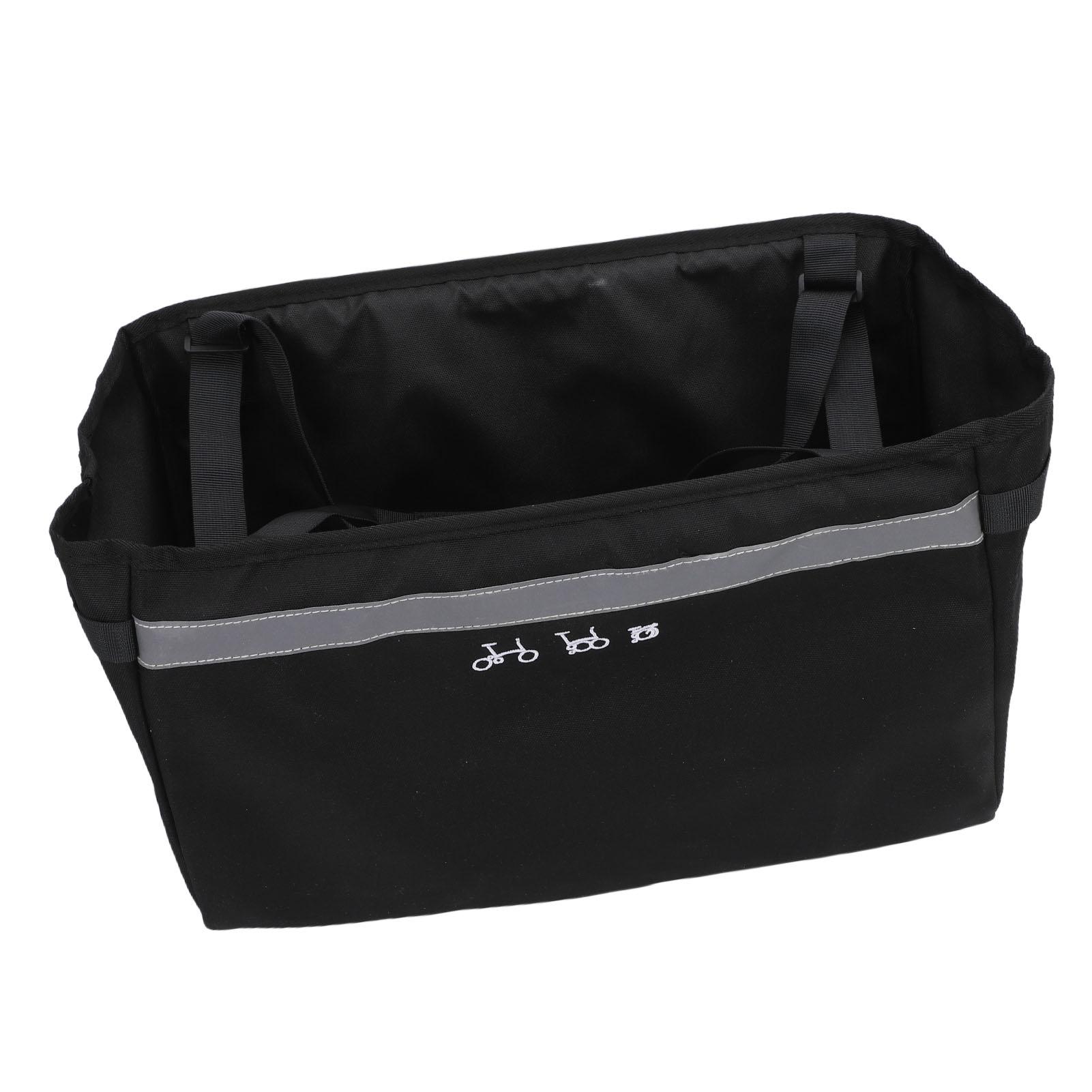 

Bike Front Basket 20L Capacity Aluminum Alloy Bracket Waterproofing Front Storage Bag Vegetable Basket Bag