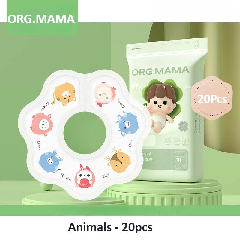 

20PCS Disposable Bibs for Babies Toddler Feeding Baby Bibs Soft Absorbent Leakproof Individually Packaged for Travelling Outdoor