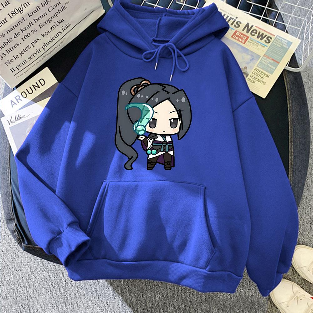 Valorant Acrylic Hoodie Cartoon Print Harajuku Kawaii Sweatshirt Anime Print Fleece Clothing Women/men Retro Cute Fashion Hoody