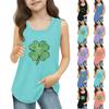 Dziewczęce Koszulki Bez Rękawów na Lato z Okrągłym Dekoltem Top Tank St. dzień Patryka