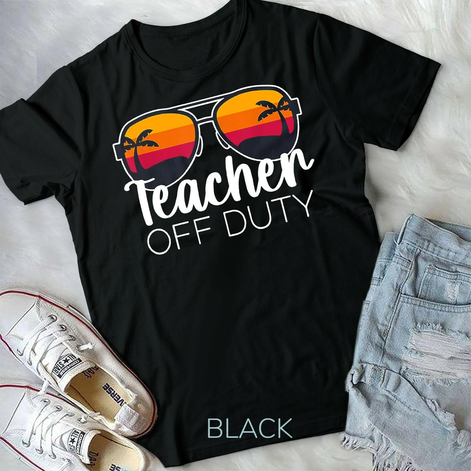 Teacher Off Duty Sunglasses Beach Sunset Unisex Youth T-shirt S
