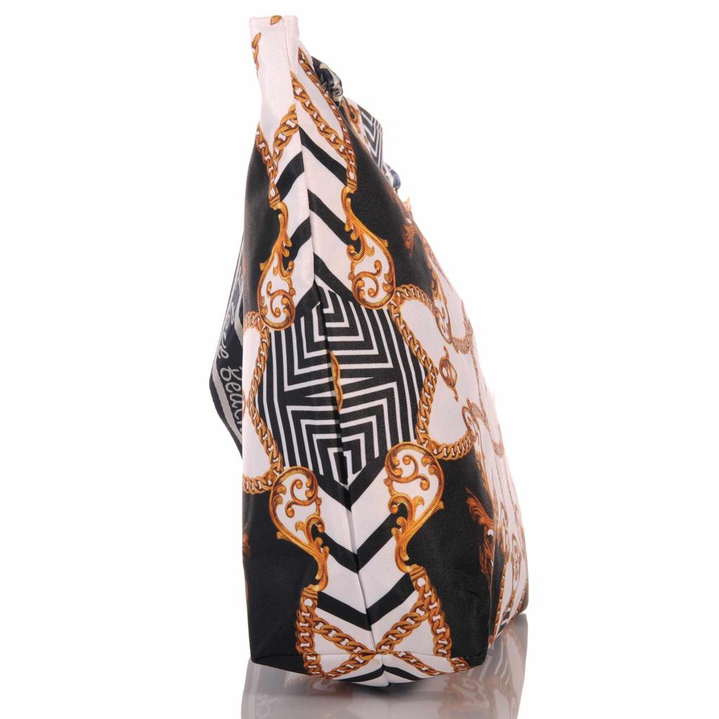 Strandtasche mit Kettenmuster im eleganten Designer Look