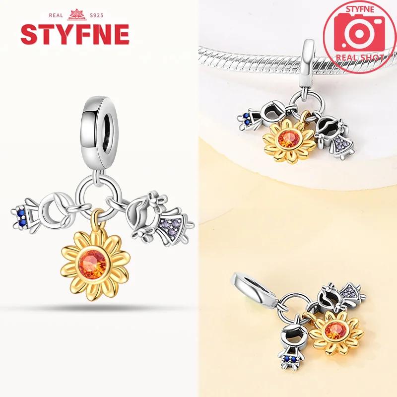 Exquisite Original Couple Love Boy&Girl Dangle Charms Heart Beads Copper Bracelet For Women Diy Jewelry Gift Charms Beads