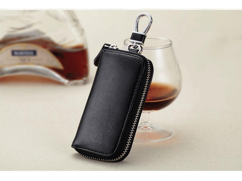Trendy Unisex Genuine Leather Large Capacity Car Key Case