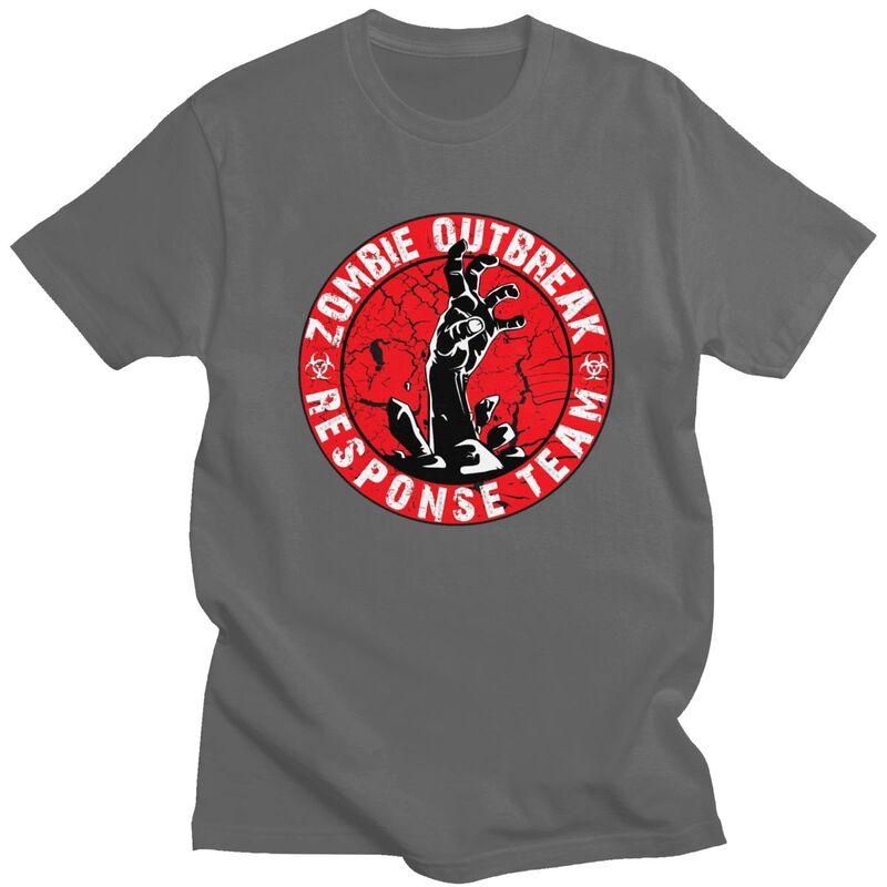 Custom Fashion Zombie Outbreak Response Team T Shirts Men Tshirts Streetwear Tee Tops Oversized Tshirts Merch