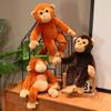 Simulation Monkey Orangutan Doll Super Soft Stuffed Bag Animals Plush Toys Anime Cartoon Decor Boys Girls Birthday Gifts Pillow