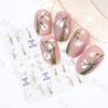 Snøklokke Nail Sticker Spring Flower Campanula 5D Preget Glider White Flora