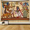 Vintage Ägyptische Göttin Wandteppich Altes Papyrus Hieroglyphen Flügel Sonne Antike Zivilisation Raum Hängendes Tuch Dekor