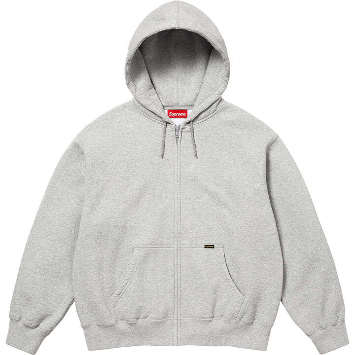 Supreme Work Zip Up Hooded Sweatshirt Heather Grey XXL