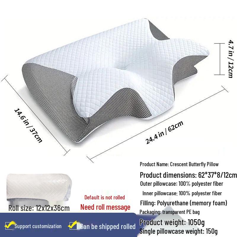 Butterfly-Shaped Memory Foam Cervical Pillow