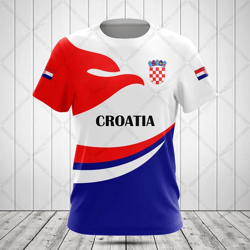 T-shirt personalizzate con grafica teschio emblema della Croazia T-shirt casual estive per uomo donna e bambino T-shirt oversize streetwear a maniche corte