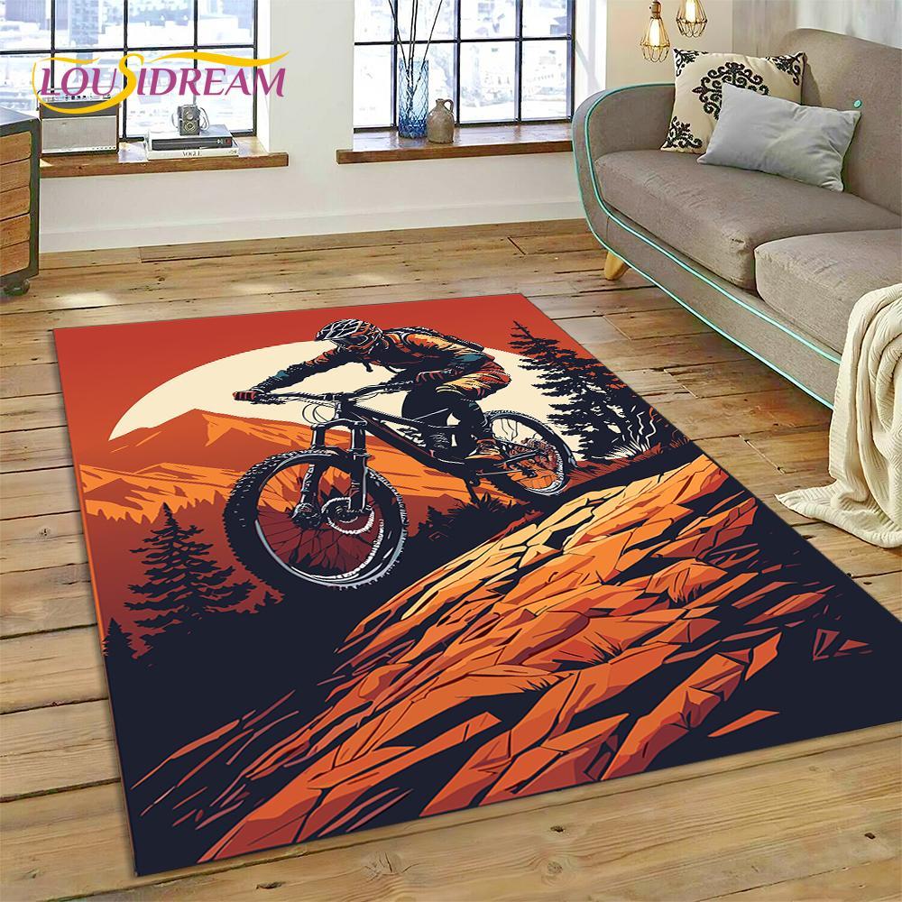 Motocross Motorcycle Modern Rug Carpet for Living Room Bedroom Home Decor,Floor Mat Non-slip Decoration for Sofa Kitchen doormat