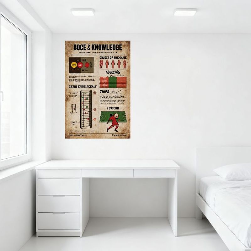 Vintage BOCE Knowledge Infographic Metal Tin Sign - Comedy Game Rules Wall Art for Man Cave Bar Home Decor