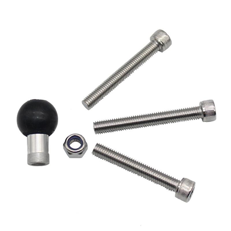1 Inch Ball Head Adapter M8 Screws Motorcycle Handlebar Clamp Base Holder for Mount Smartphone Cameras Holder Bolt Bracket