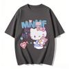 2026 New Cute Kitty Cat Print Teddy Bear Tshirt Set Casual Familystyle Clothing Parentchild Tshirt Top