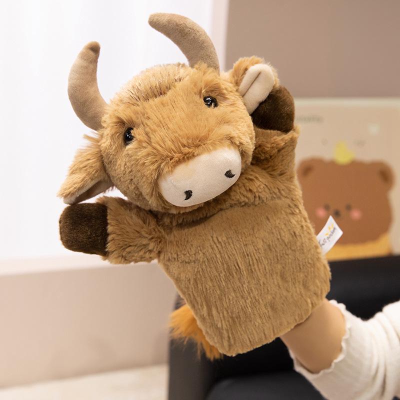 Forest Animal Hand Puppets: Tiger, Elephant, Leopard, and Lamb Figurines for Storytelling and Play