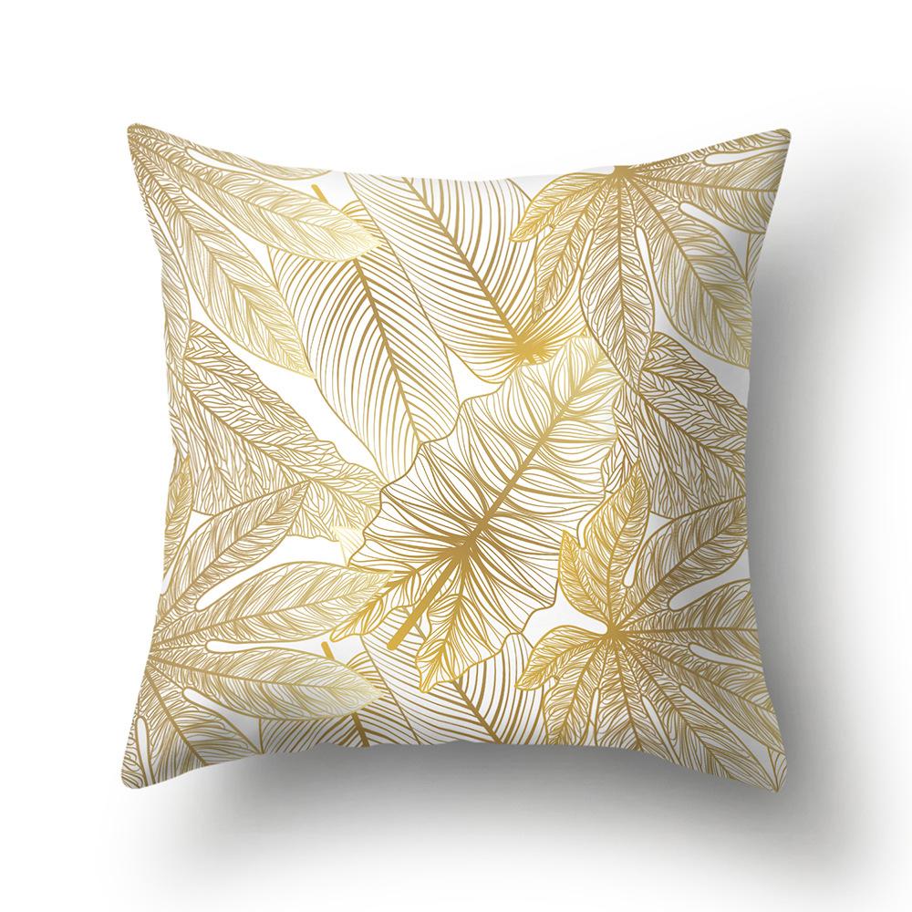 Golden Geometric Puzzle Array Pillow Car Pillow Long Pillow Cushion