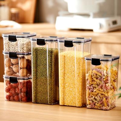 Kitchen Multigrain Snack Sealed Storage Box Dried Fruit Dried Goods Jar Drawer Storage Container Moisture Proof Box Plastic Tank