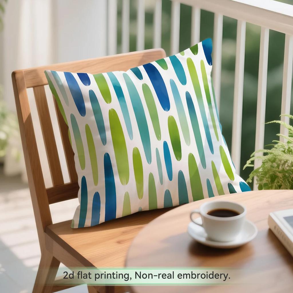 1pcs/4pcs Watercolor Abstract Geometry Cushions Pillowcase Polyester Cushion Cover Throw Pillow Pillowcover Home Car Sofa Decor