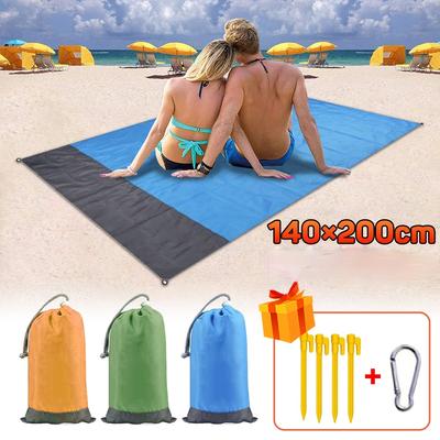 Manta de playa de bolsillo impermeable, estera de Camping para Picnic al aire libre, estera plegable portátil, estera de playa de arena