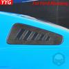 For Ford Mustang 2009-2014 Accessories Real Carbon Fiber Rear Triangle Window Panel Decorative Cover Car Decoration Sticker