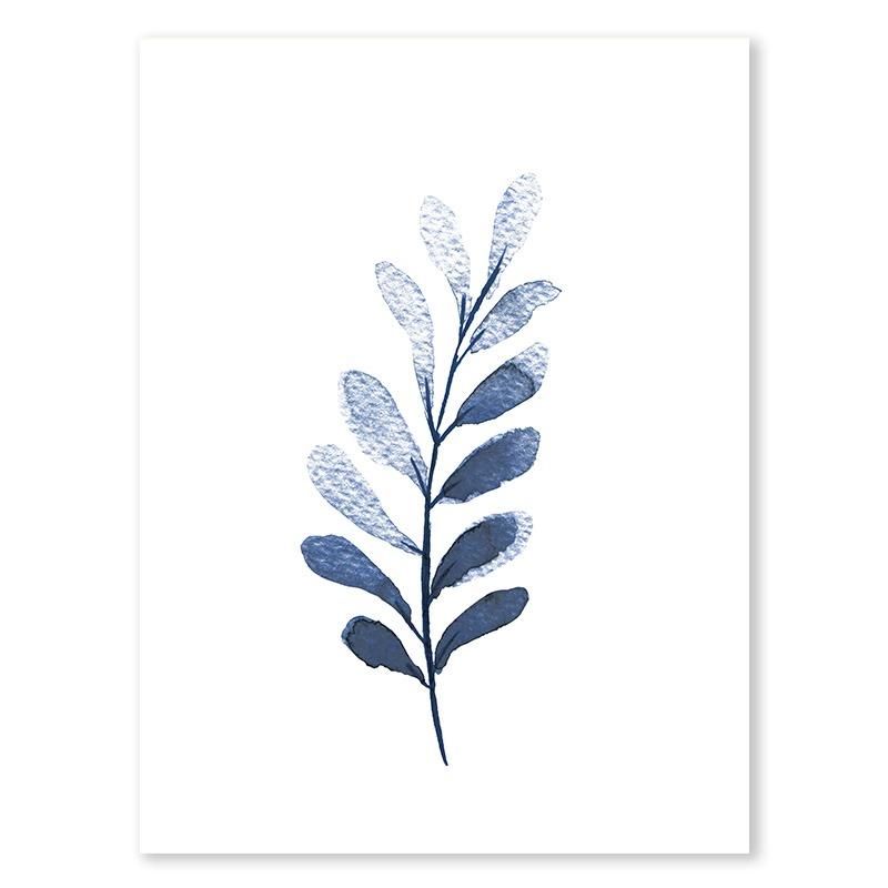 

Индиго Синий Ботанические Постеры Темно-синие Ветви Листья Растений Настенное Искусство Холст Живопись Скандинавский Интерьер Гостиной Домашний Декор Фреска 21cm×30cm NoFrame