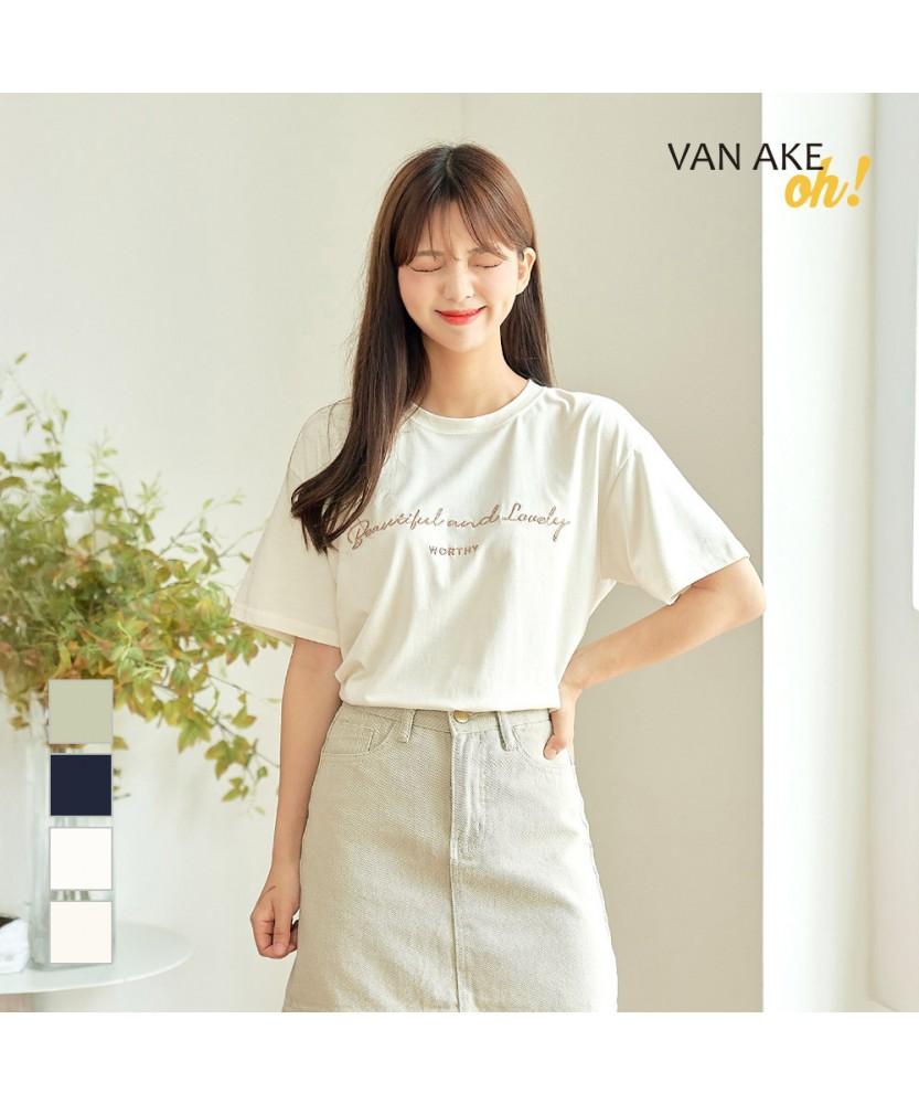 VANAKE Beautiful Embroidered T-Shirt_Ob16Tsme04Z