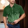 Men'S Fashionable Lapel And Shoulder Length Short Sleeved Casual Top