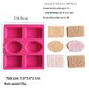 6-Cavity Rectangular Oval Silicone Mold