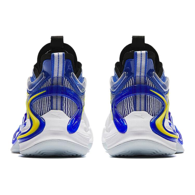 Anta Comfortable Non-Slip Low-Top Kids Basketball Shoes Kids sneaker White Yellow Blue 312421122-2