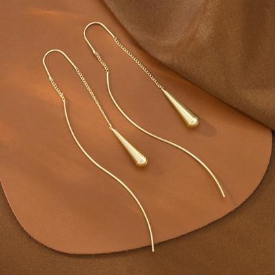 Luxurious S-Curve Design Women Long Tassel Drop Earrings Perfect for Weddings & Parties Wedding