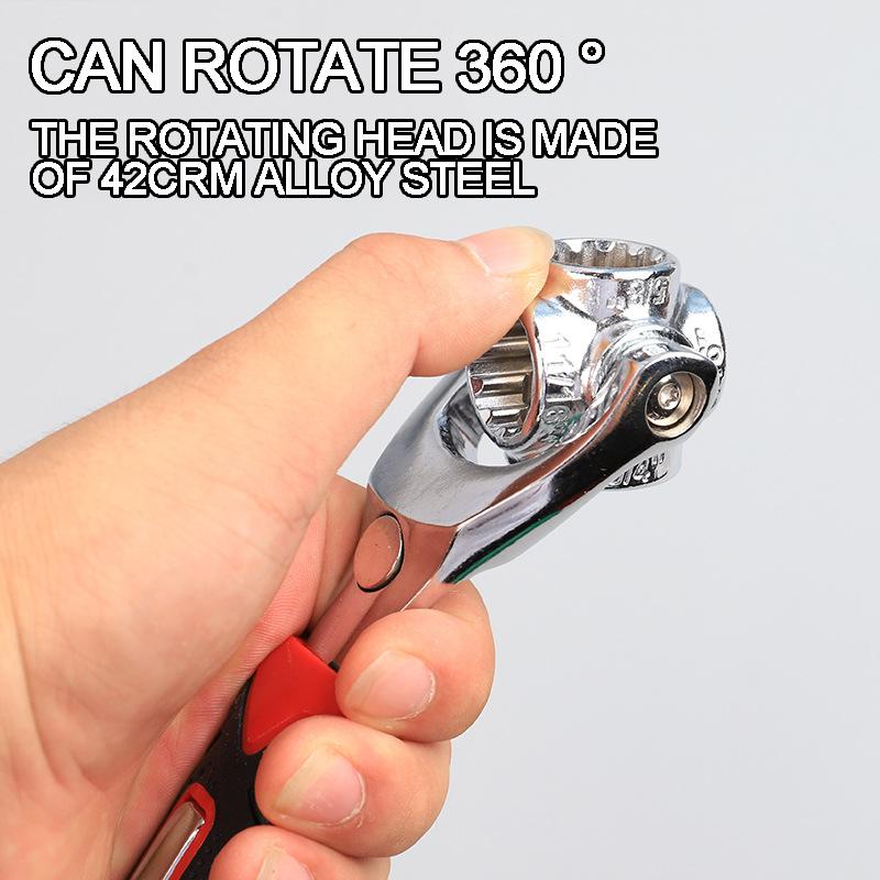 Universal Wrench Tool 52 In 1 360° Multifunctional 8 In 1 Twelve-Angle Socket Car Maintenance Magnetic Repair Hand Multi-tools