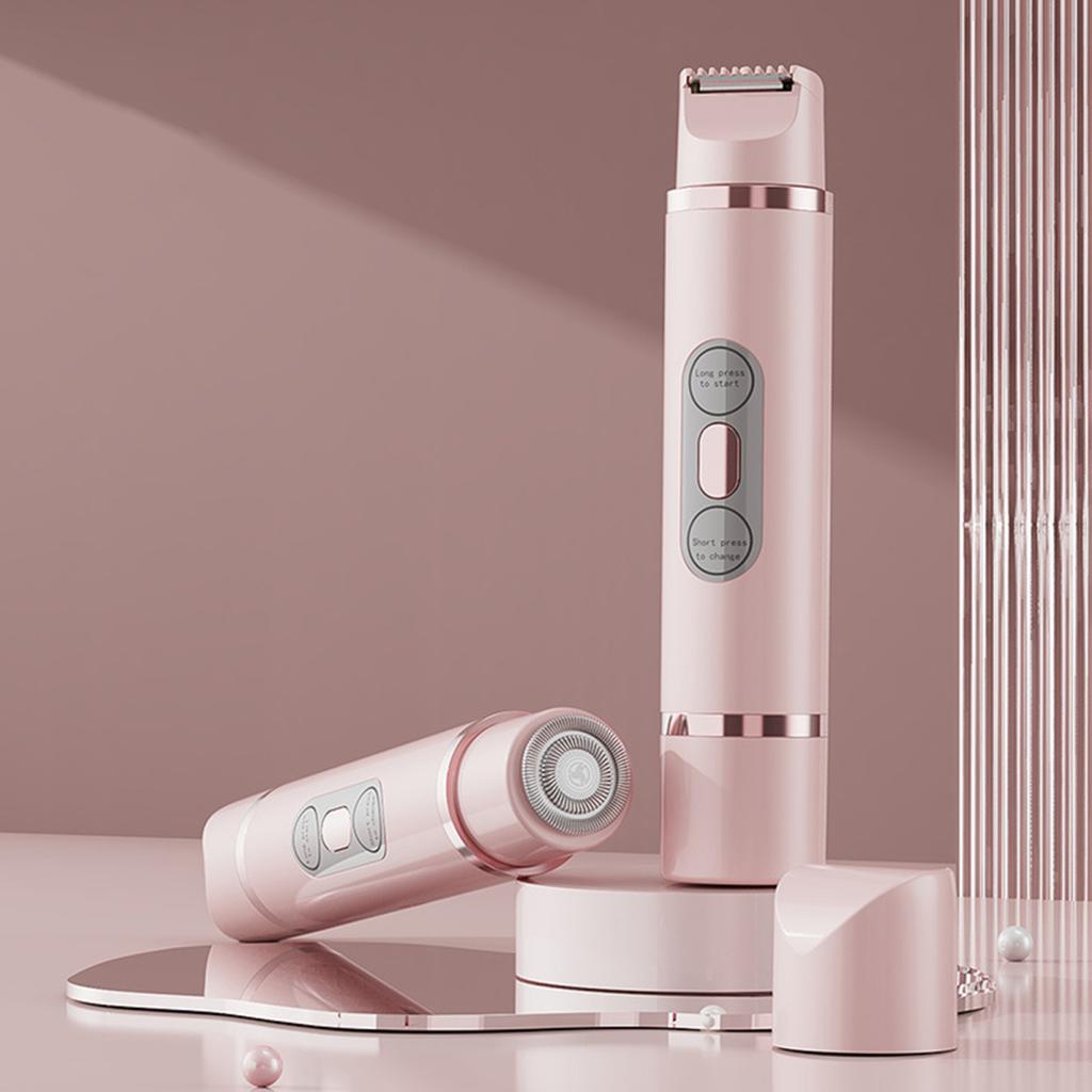 Women Electric Shaver USB Rechargeable Double Head IPX7 Waterproof Portable Face Body Bikini Area Arm Leg Hair Removal Epilator Razor Trimmer
