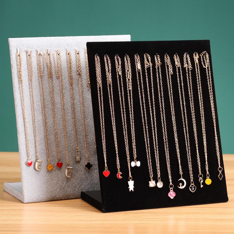 Necklace & Bracelet Display Stand with Jewelry Storage for Earrings, Rings, and Pendants