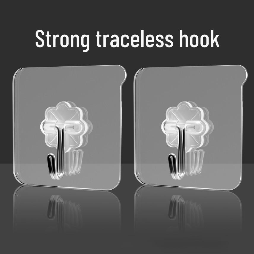 

Прозрачный настенный крючок без сверления с сильным клеем и грузоподъемностью для ванной и кухни