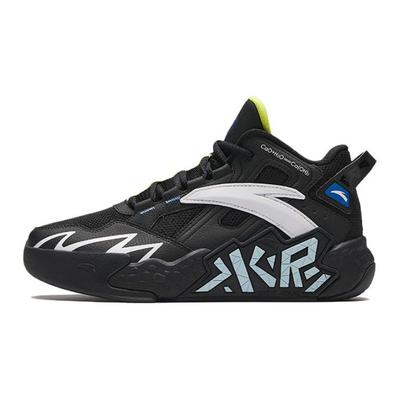 Kids Cement Krypton Mesh Shock Absorbing Breathable Low Top Basketball Shoes Kids Basketball Shoes Black White A312411108H-1