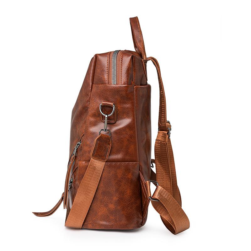 Women's Backpack Retro Backpack Multi-functional PU Time Shoulder Bag