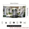 2D Classic Column Waterfall Wall Tapestry Archway Landscape Background Cloth