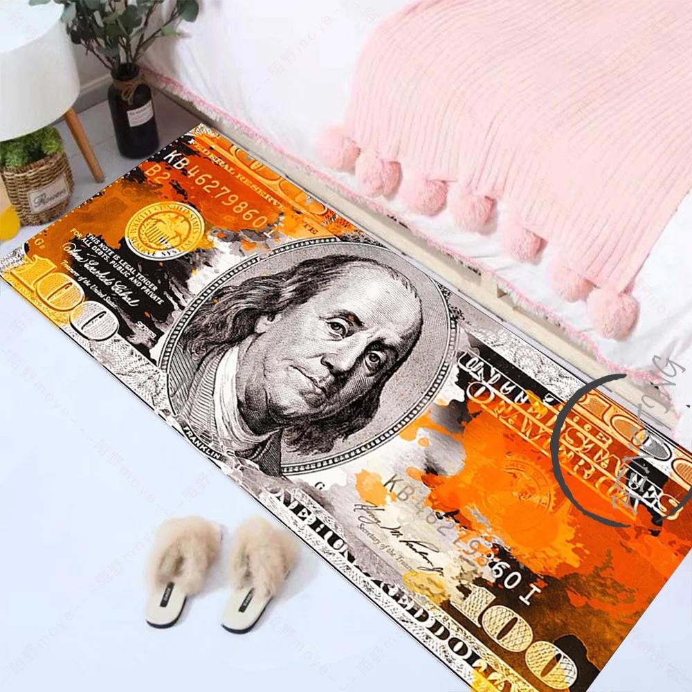 Hallway Entrance Doormat Dollar Money Pattern Living Room Floor Rugs Home Decor Kitchen Absorbent Carpet Anti Slip Bathroom Mat