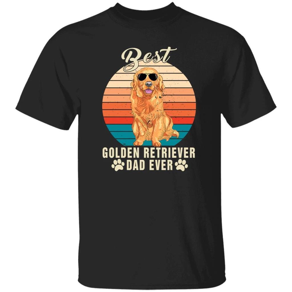 Best golden retriever dad ever T-Shirt gift Retro retriever Dog owner Unisex Tee